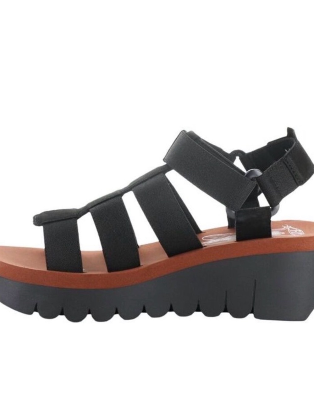 Perfect like new Fly London Yoji198fly Suede Sandal Black 38 7/7.5